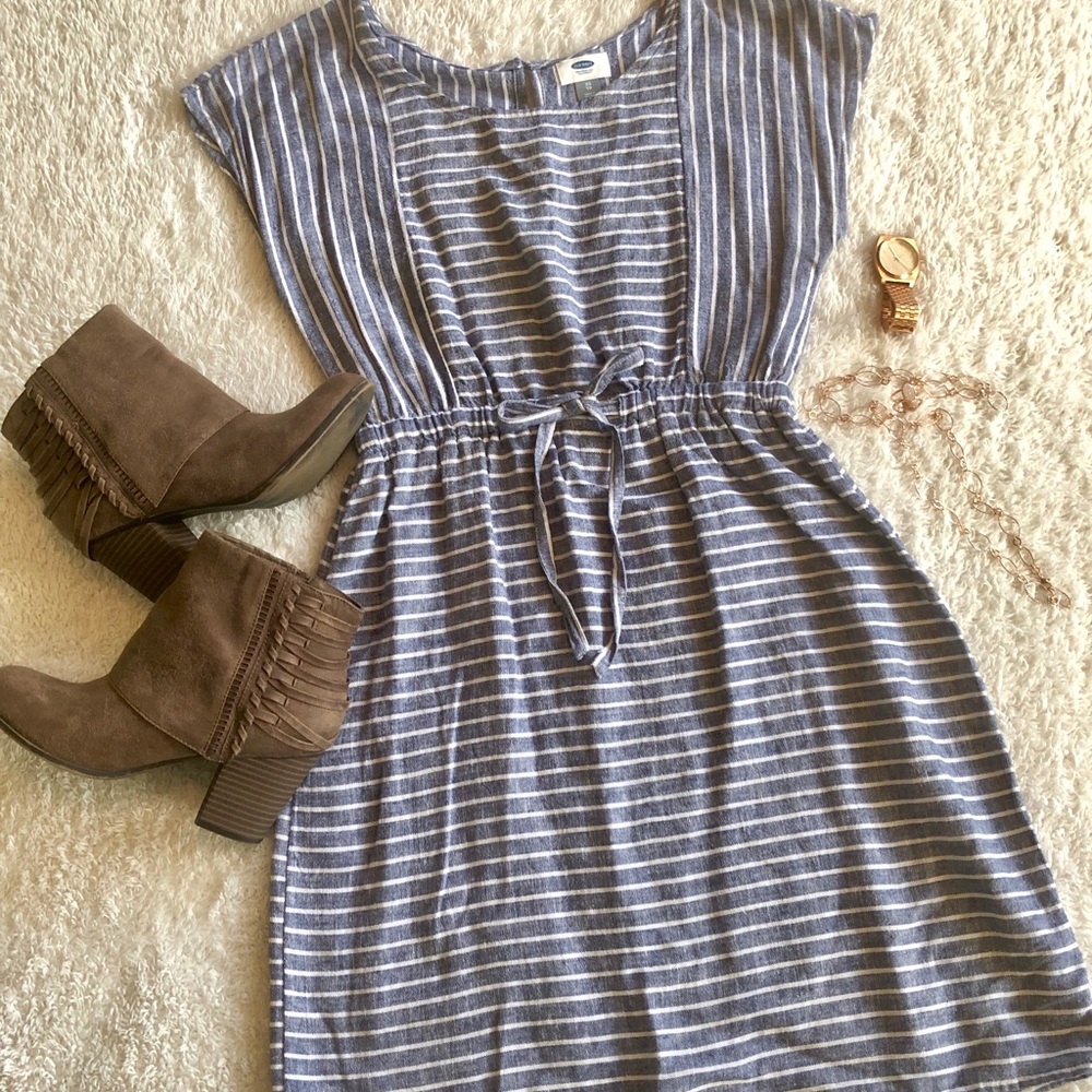 Old Navy Striped Linen Dress
